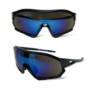 Unisex Sports Sunglasses for Skiing, Snowboarding, Running, Cycling Black/Blue
